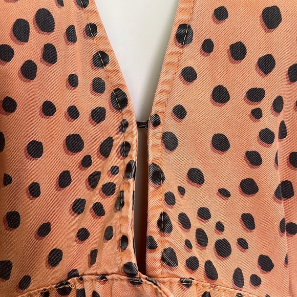 Marine Layer - Camila Abstract Cheetah Print Button Down Mini Dress Size Medium - Picture 7 of 13